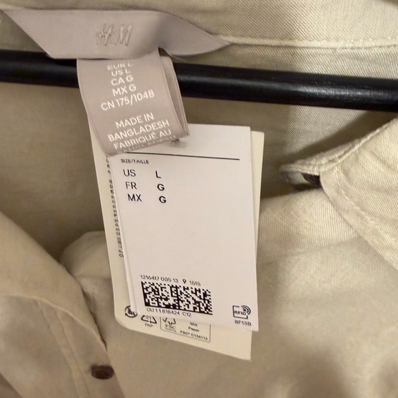 H&M Women's Beige Button-Down soft Linen shirt - Picture 3 of 5